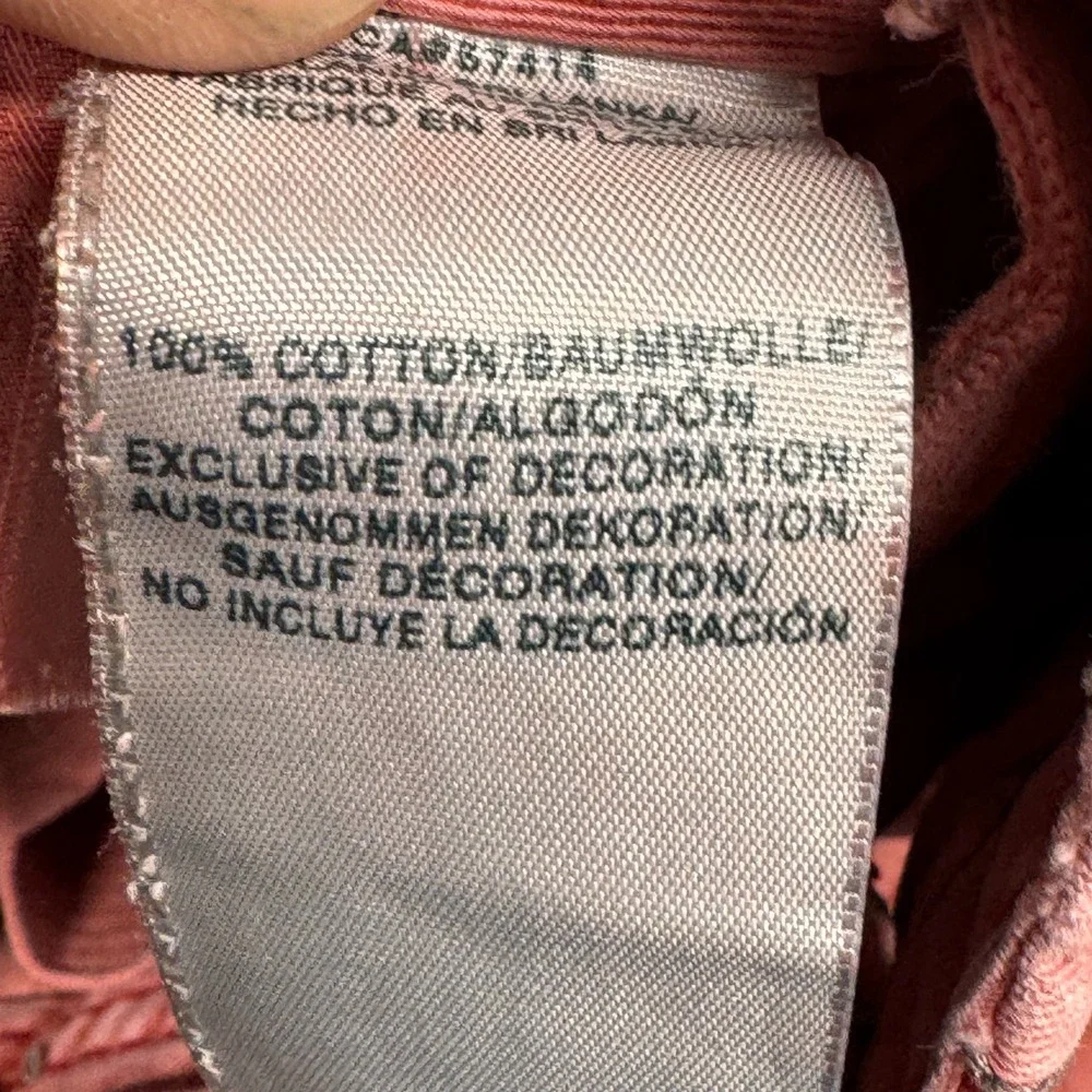 True Religion Mens Cargo Shorts Coral Pink Horseshoe Stitch Cotton Size 33